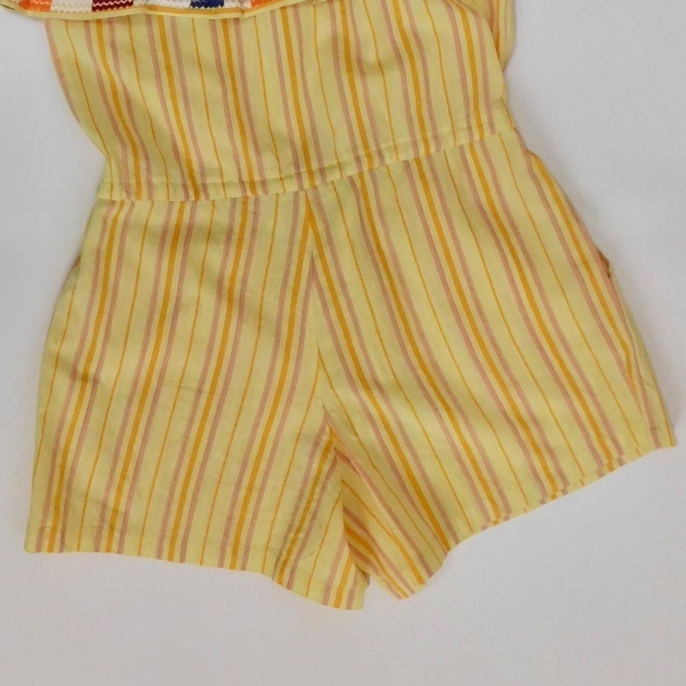 NWT!! KOPAL Rinku Romper Embroidered Ruffle Off Shoulder Vacation Boho Small - Picture 12 of 16